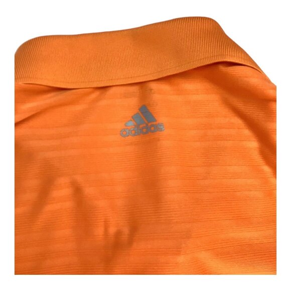 Adidas ClimaCool Short Sleeve Golf Polo Orange Shirt Mens Size Large - Picture 5 of 9